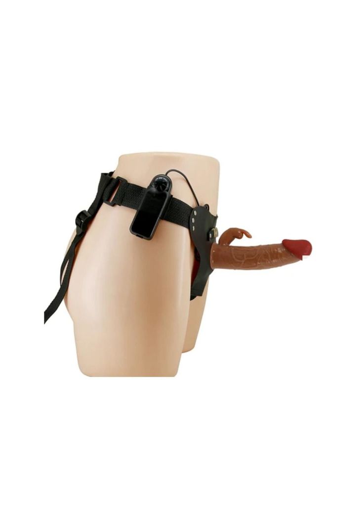 Arnés Sexual con Dildo Vibrador Consolador Ajustable Realista-3