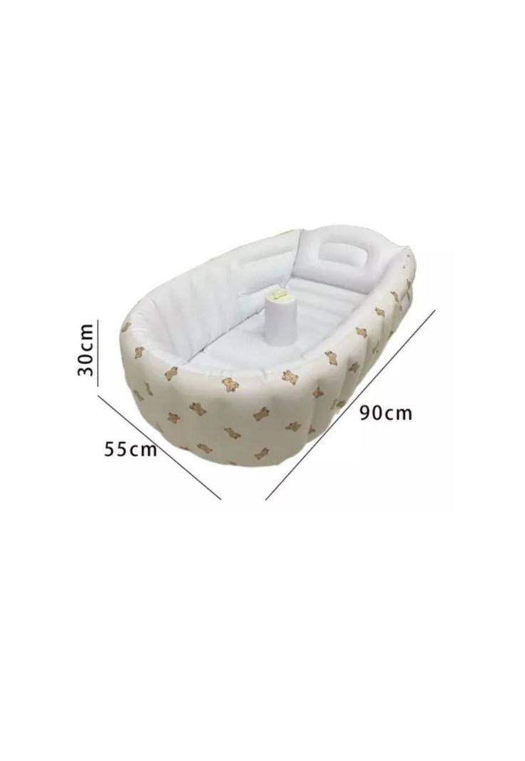 Bañera inflable Piscina bebes antiresbalante Cómoda Portátil (BAÑERAS:OSO)-7