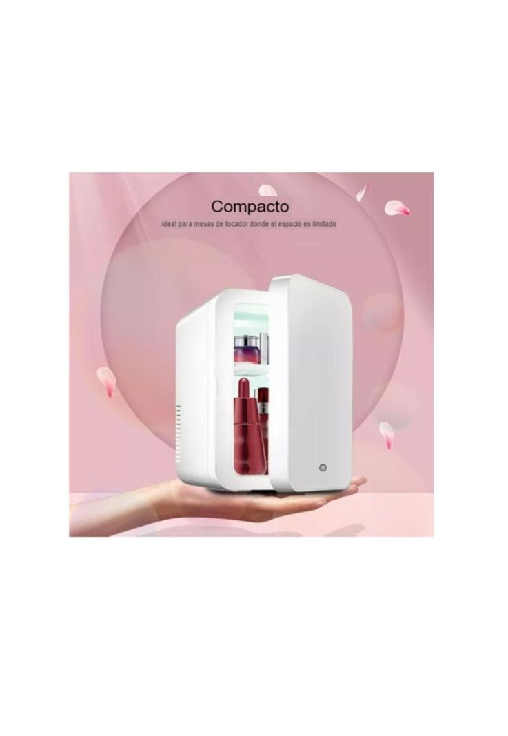 MINI REFRIGERADOR CON ESPEJO SKIN CARE 4L FRIO Y CALIENTE-2