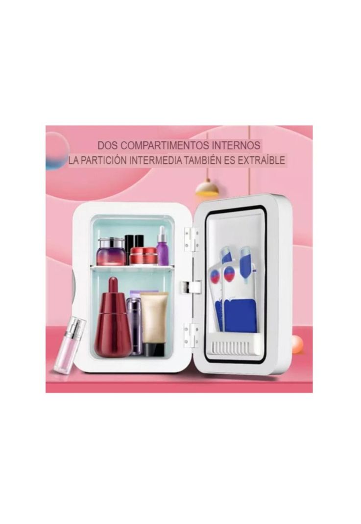 MINI REFRIGERADOR CON ESPEJO SKIN CARE 4L FRIO Y CALIENTE-5
