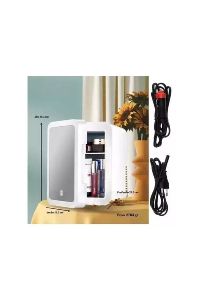 MINI REFRIGERADOR CON ESPEJO SKIN CARE 4L FRIO Y CALIENTE-7