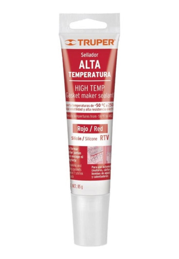 Silicona Sellador Rojo Para Altas Temperaturas 85g Truper-0