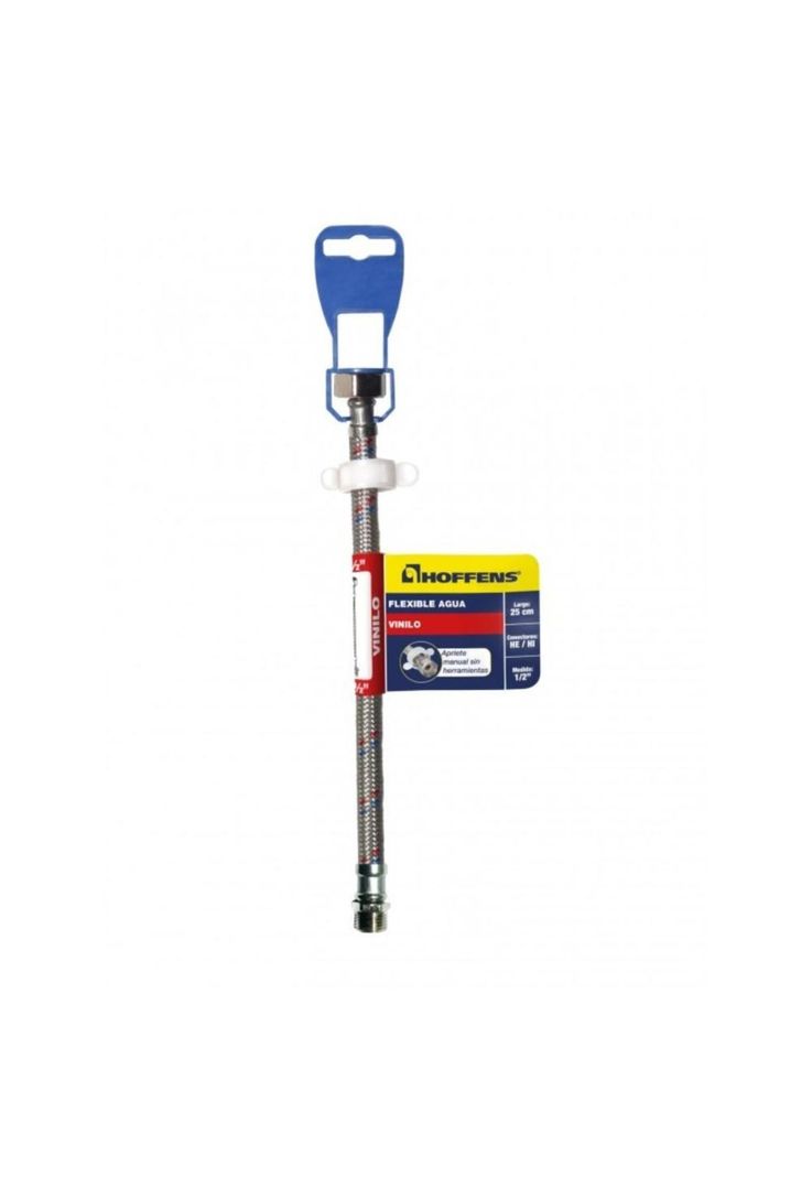 Flexible agua HE/HI 50cm 1/2" Hoffens Plata