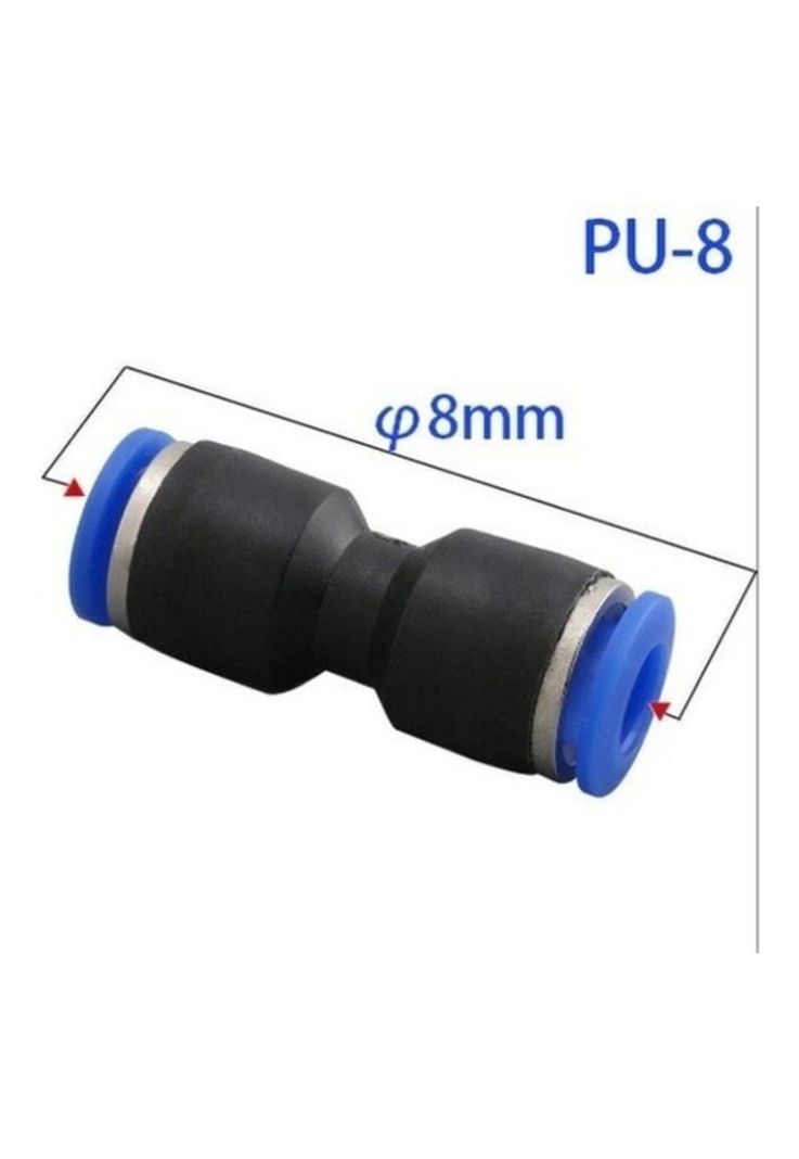 Conector Union Recto 6mm Neumatica Bloqueo Rapido 2 Vias-2