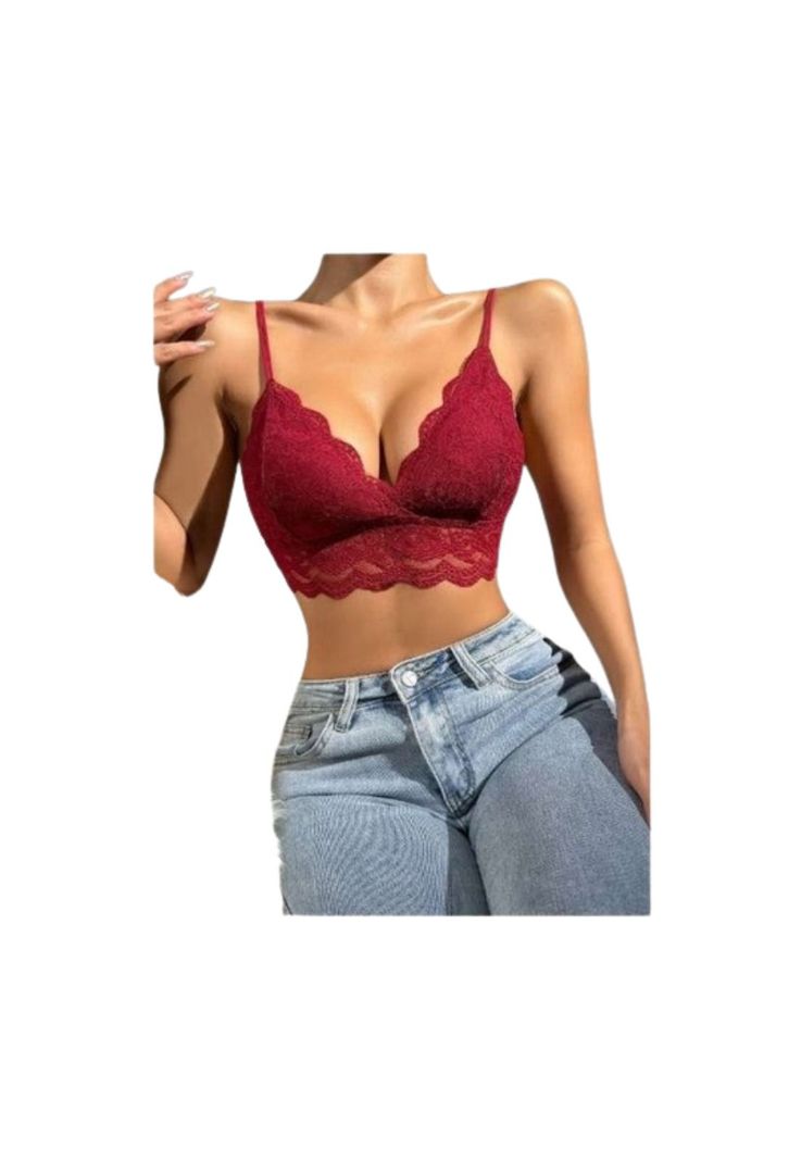 Sosten Bralette Abanico Encaje Floral-4