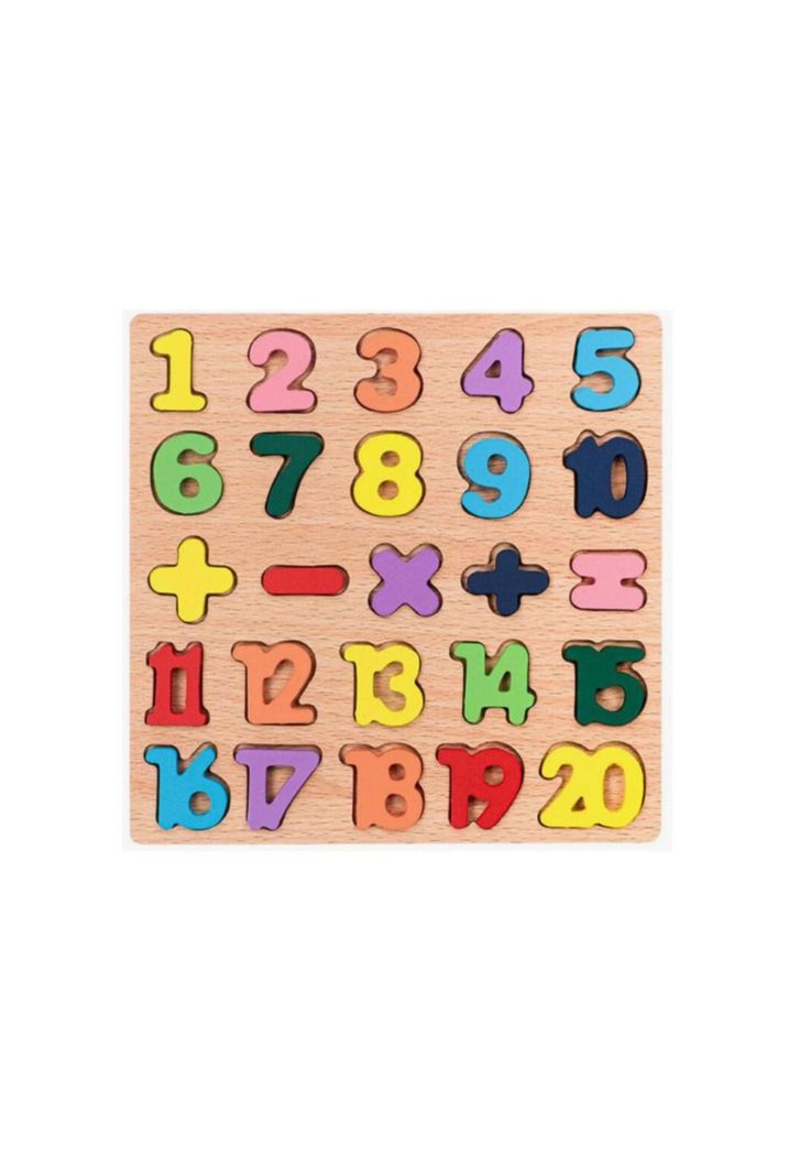 Juego Madera Letras Números Didáctico Niños Abecedario Encaj (MODELO1:NUMEROS)-0