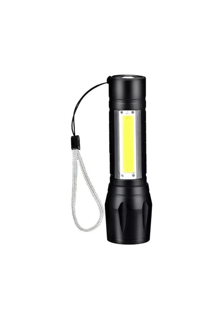 Mini Linterna Led De Mano Recargable USB Gancho 525 Con Zoom-0