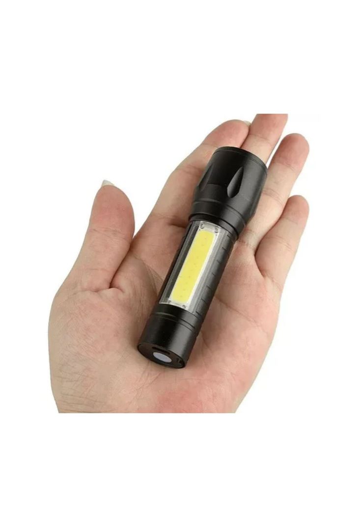 Mini Linterna Led De Mano Recargable USB Gancho 525 Con Zoom-3