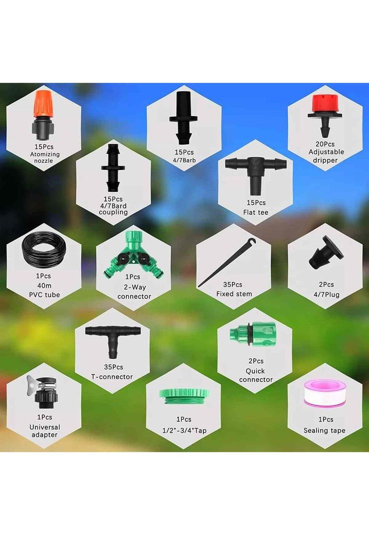 Kit De Riego Sistema Automático Goteo 40m 158pcs-2