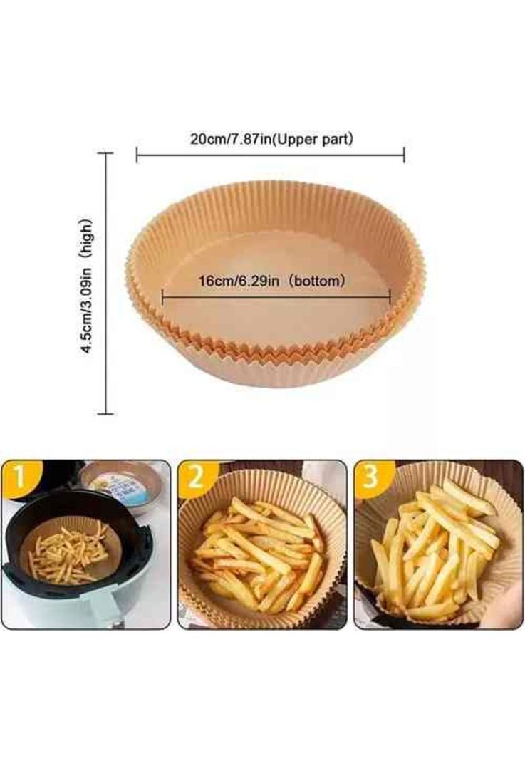 Forros Desechables Antiadherente Freidora 100 Pcs Air Fryer-4