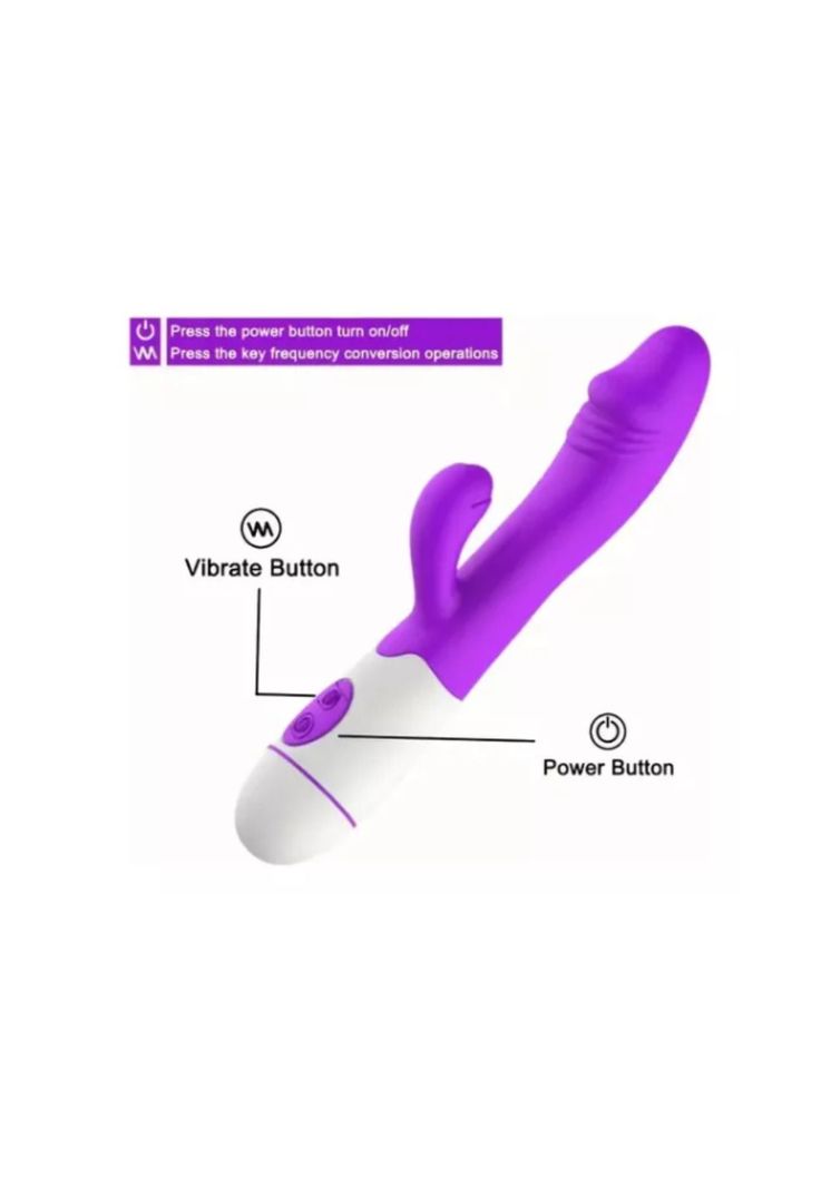 Vibrador Consolador Conejo (punto G, Clítoris Y Vagina).-3