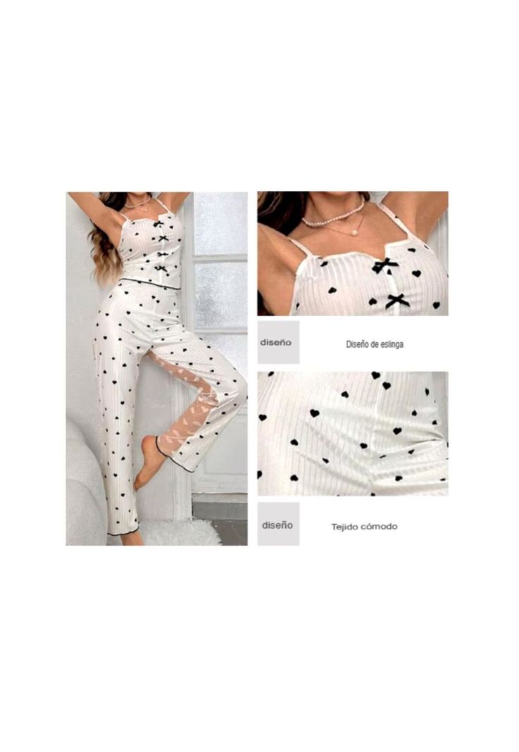 Pijama Sexy Lencería 2Piezas Encaje Malla Transparente Mujer-1