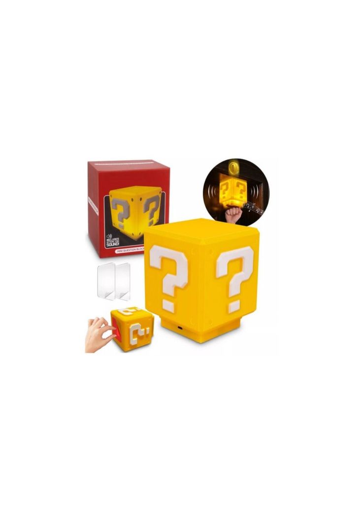Lámpara Luces Mario Bros Nintendo Cubo Led Gamer Con Sonido-3