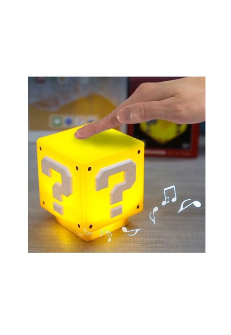 Lámpara Luces Mario Bros Nintendo Cubo Led Gamer Con Sonido-7