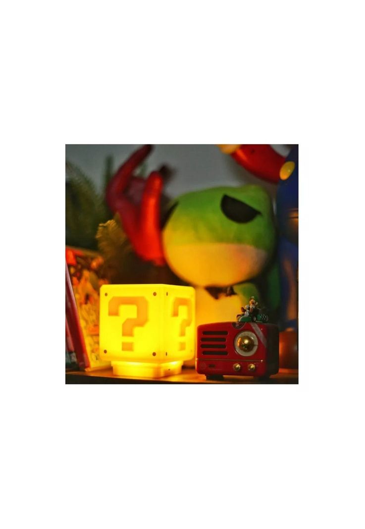 Lámpara Luces Mario Bros Nintendo Cubo Led Gamer Con Sonido-8
