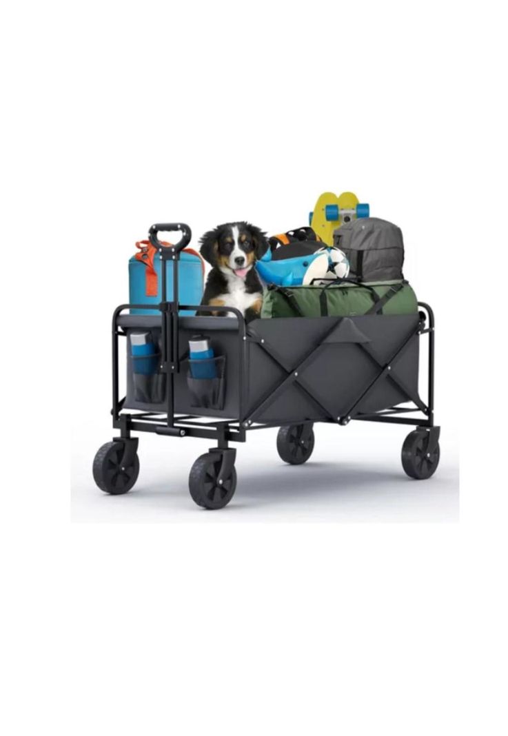 Carrito Arrastre Para Compras Plegable Para Camping Y Picnic-0