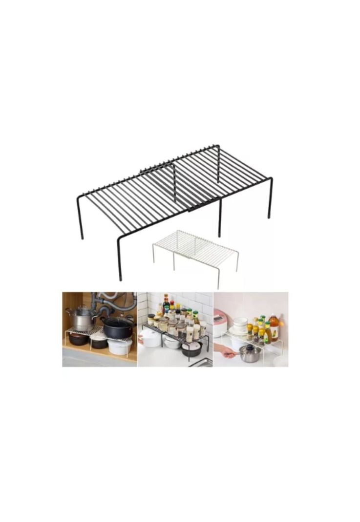 Repisa Extensible De Hierro Apilable Organizador Rack Cocina-1