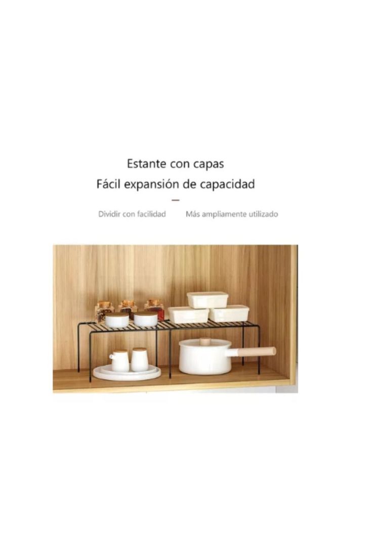 Repisa Extensible De Hierro Apilable Organizador Rack Cocina-2