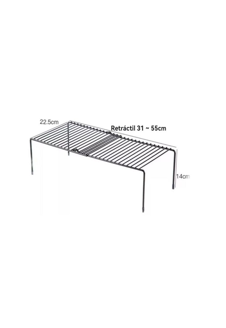 Repisa Extensible De Hierro Apilable Organizador Rack Cocina-3