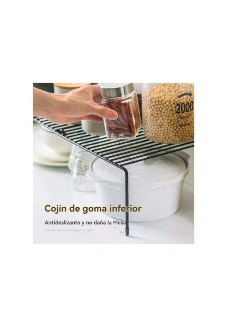 Repisa Extensible De Hierro Apilable Organizador Rack Cocina-5
