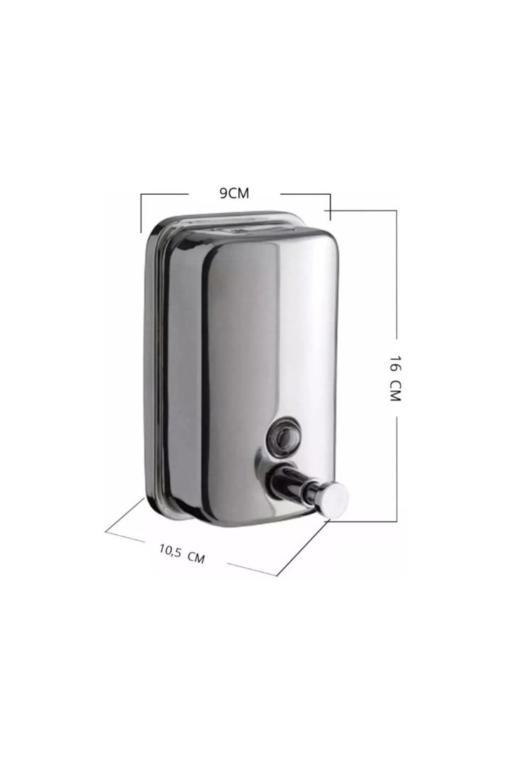 Dispensador Jabón Liquido Acero Inoxidable 500ml /plateado-1