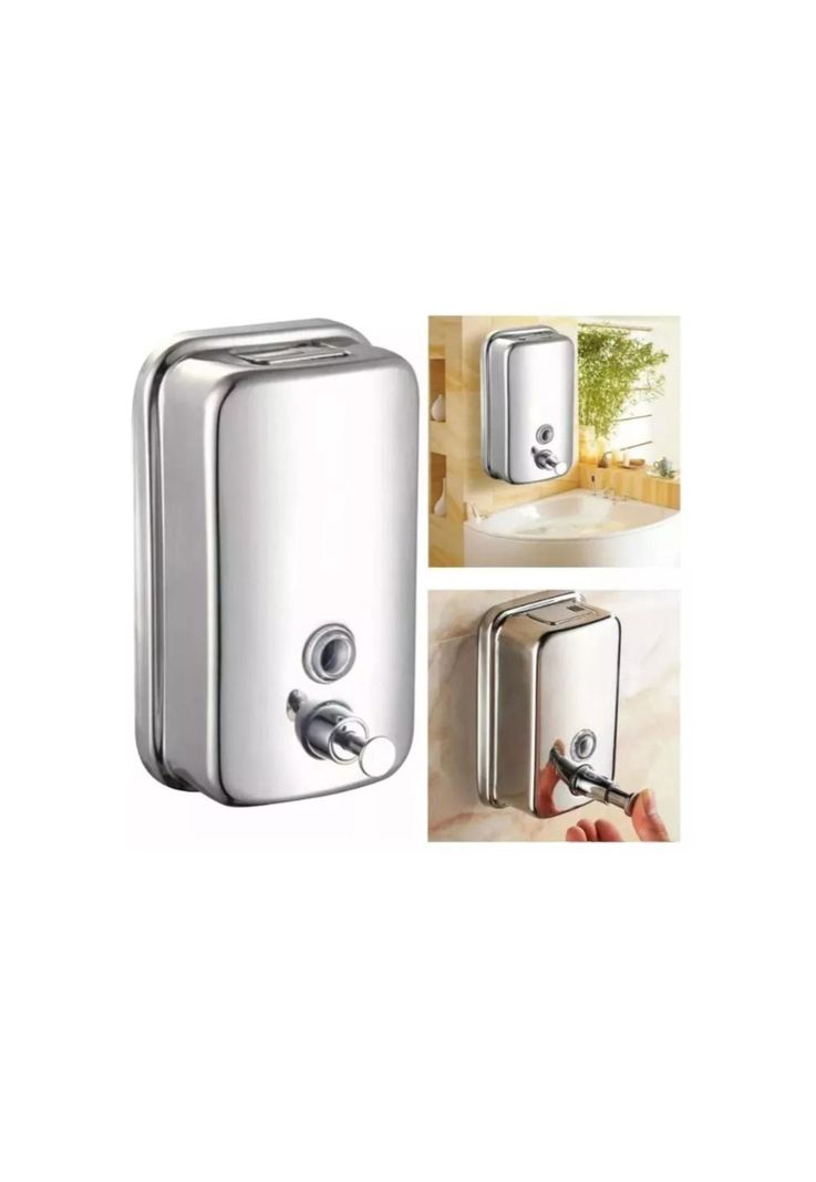 Dispensador Jabón Liquido Acero Inoxidable 500ml /plateado-2