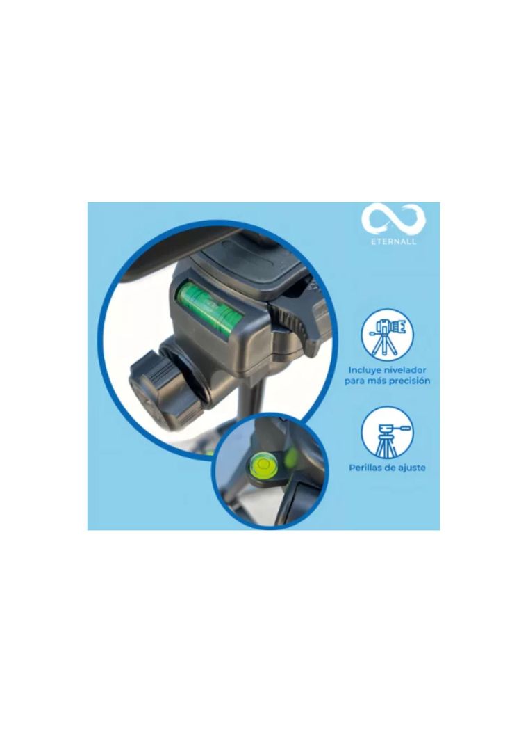 Trípode Celular Cámara  Eternall E170 Portátil Aluminio Bluetooth Negro 170 Cm-6