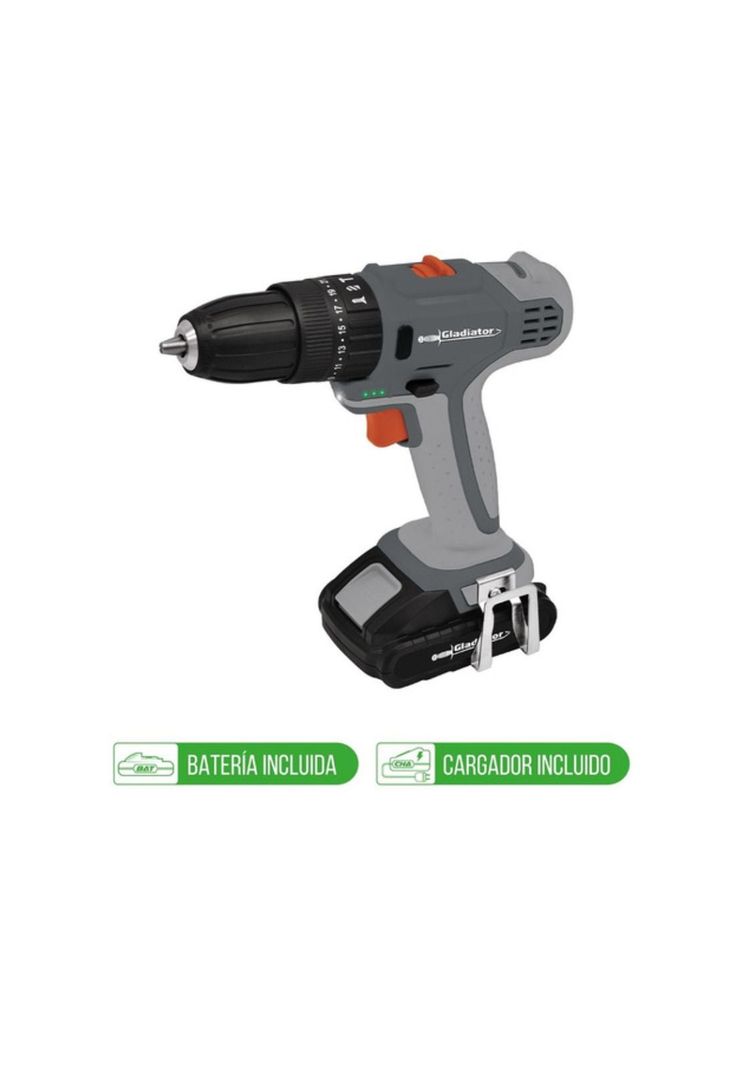 Taladro Percutor Inalambrico Prof 18v + Bateria + Cargador-1
