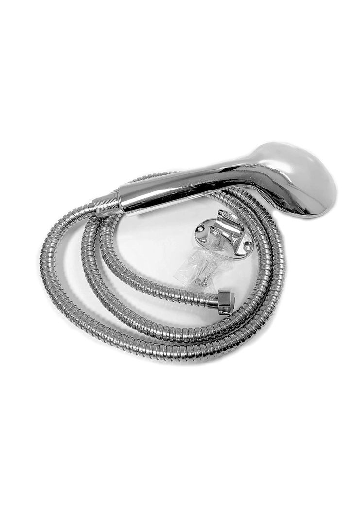 Kit De Ducha Teléfono Manguera Soporte Cromado Acero Inox-2