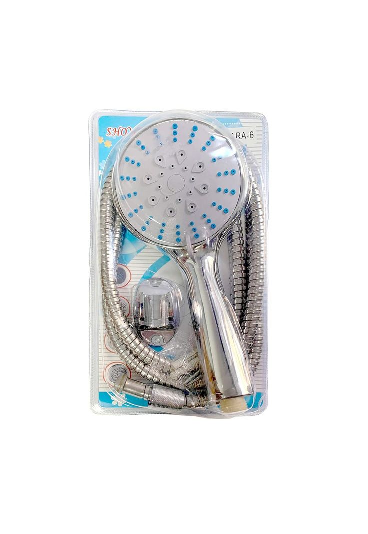 Kit De Ducha Teléfono Manguera Soporte Cromado Acero Inox-3
