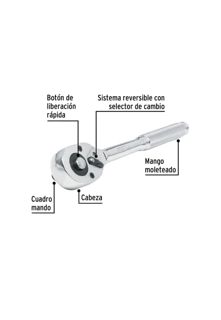 LLAVE CHICHARRA Liberación Rápida Cabeza Pera Mando 1/2" Pretul-1