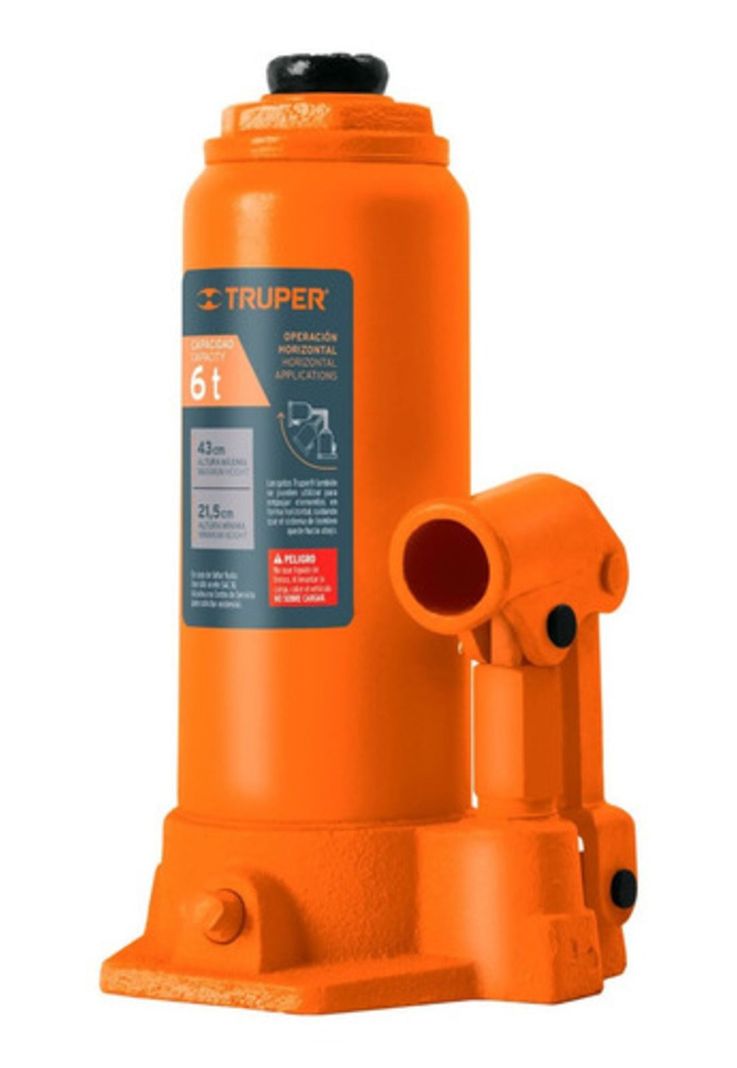 Gata Hidraulica 6 Tn Tipo Botella Truper Gat-6-0