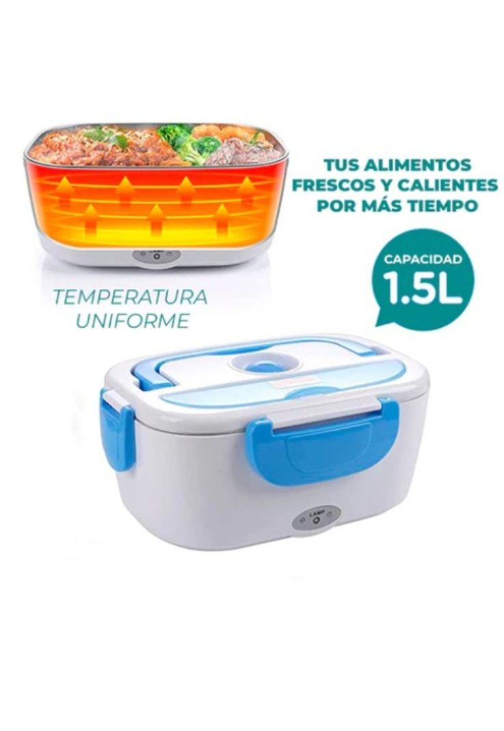 Lonchera Electrica Para Calentar Alimentos Portatil 1.05L 40W 220v 100% Garantizada-3