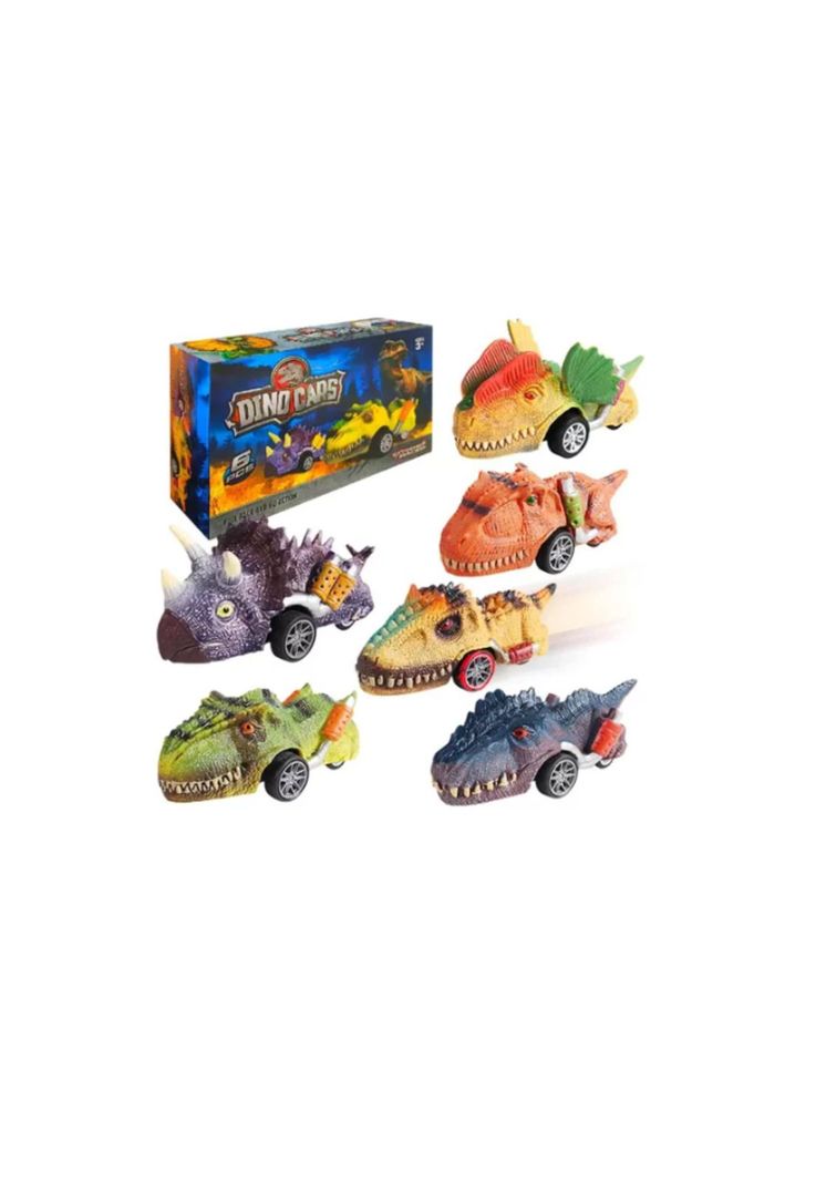 Set 6 Autos Dinosaurio A Fricción Dino Cars  Juguete Niños-5