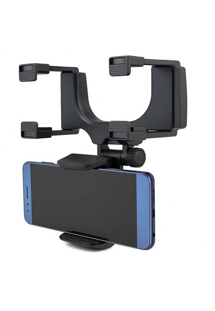 Soporte Universal Celular Para Auto Retrovisor Telefono Negro