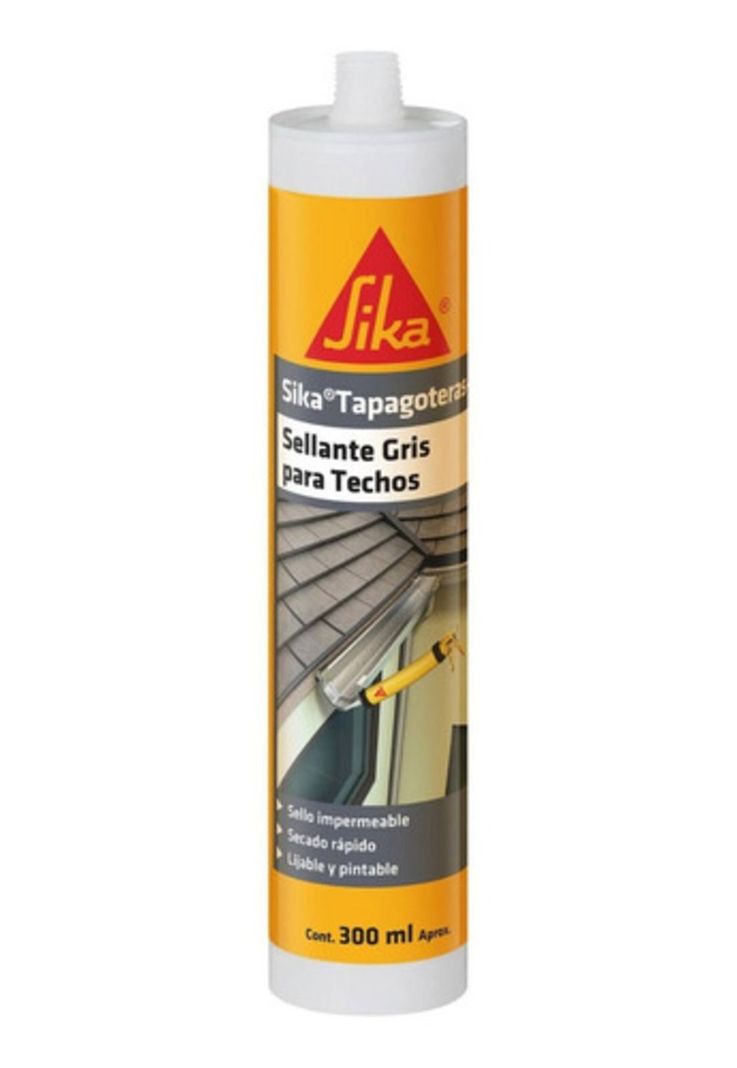 Tapagoteras Sellante Gris Para Techos Sika 300ml-0