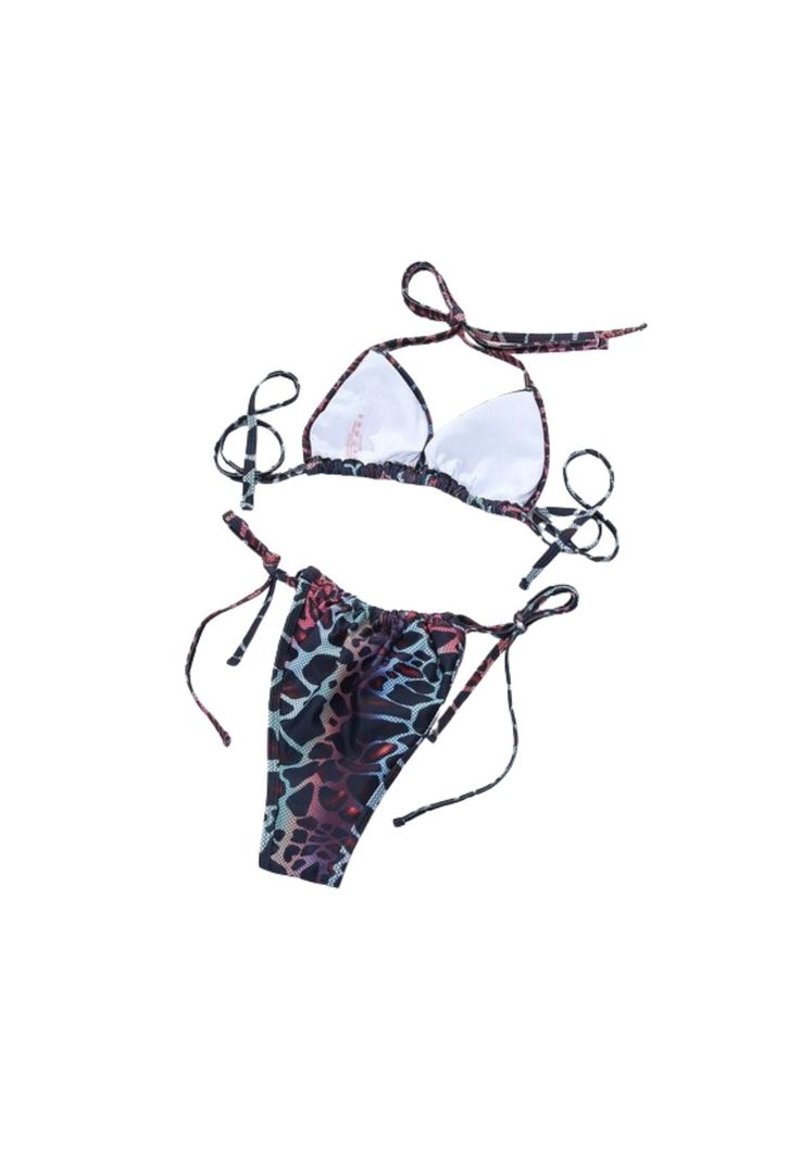 Traje Baño Bikini Corte Alto Leopardo 3 Pzas 2022 Brasileño-1