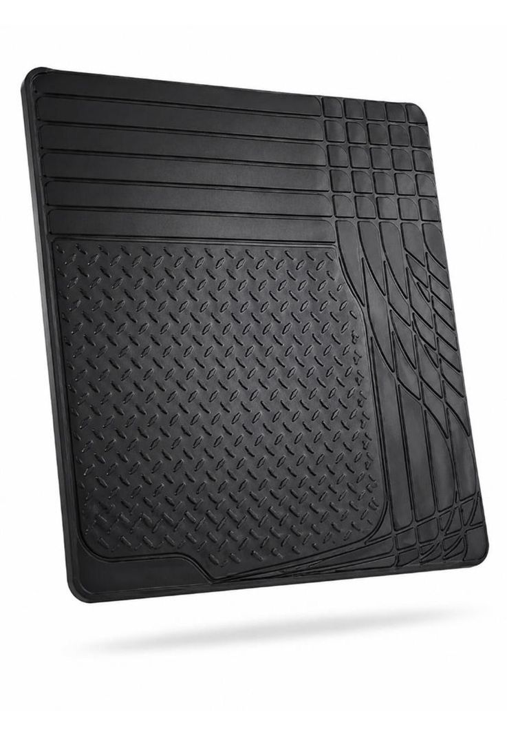 Alfombra Cubre Maletero De Goma Para Autos Y Universal 120*80CM Negro