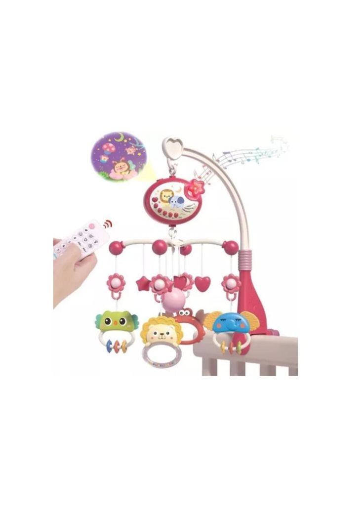 Movil de Bebe Sonajero Musical Giratorio 360 Cuna y Coche