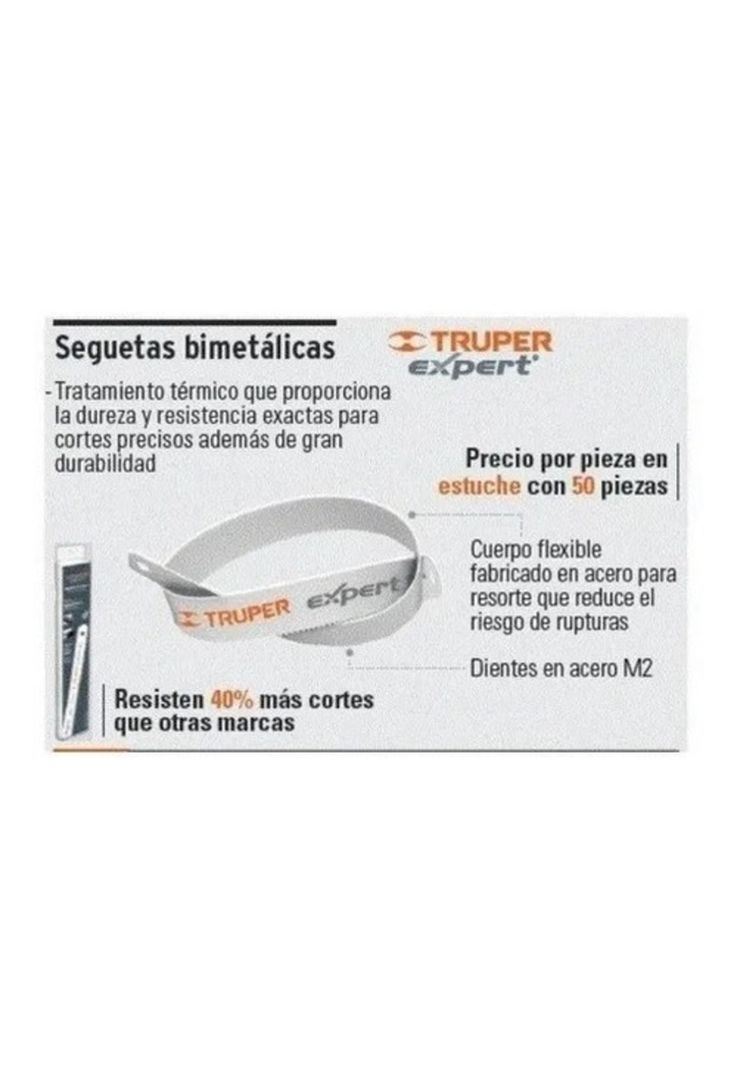 Hoja De Sierra Bimetal Truper Expert 12 24 Dientes-2