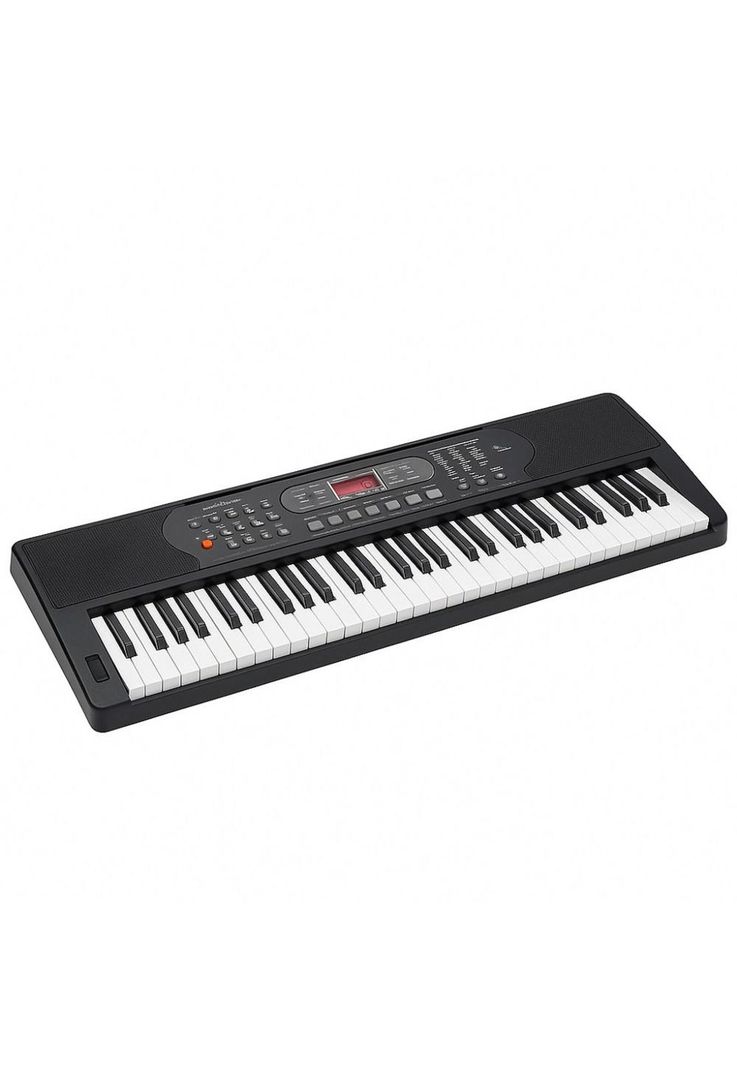 Teclado 61 teclas Piano mls 6639 musical con microfono Negro