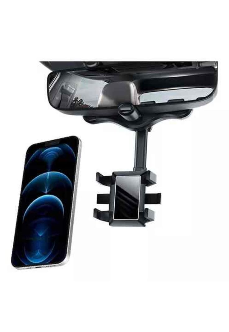 Soporte Celular Auto Porta Espejo Retrovisor Girar 360 Grado-0