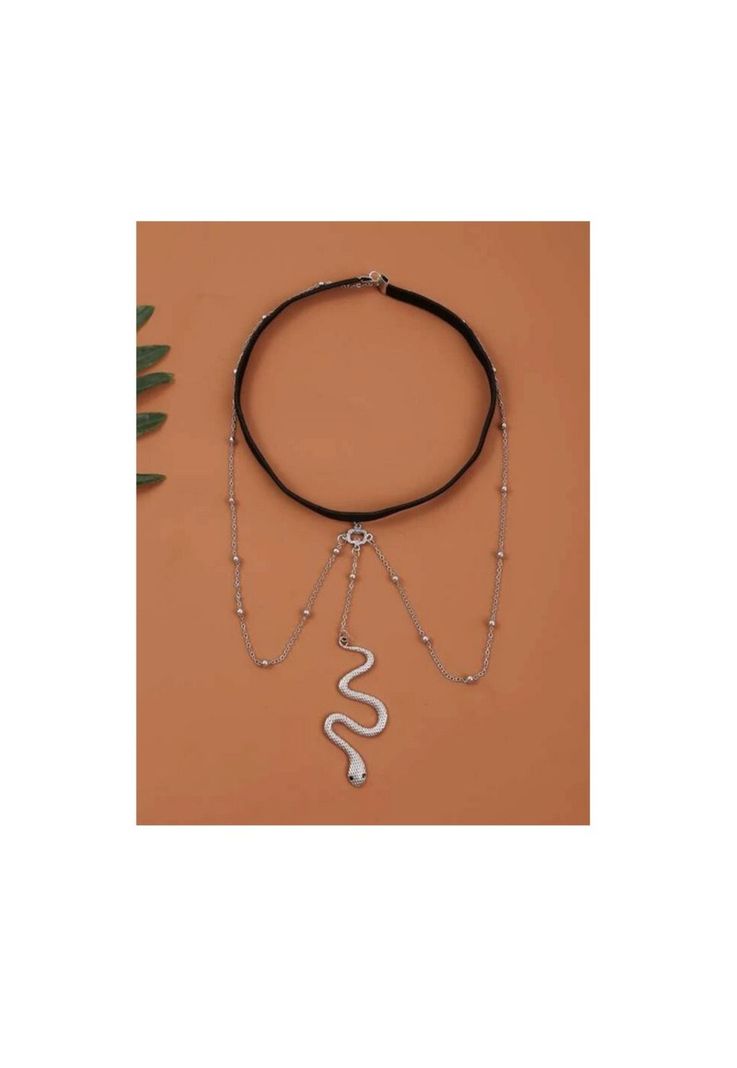 Cadena / Accesorio / Liguero Para Pierna Muslo Serpiente Plateado-3