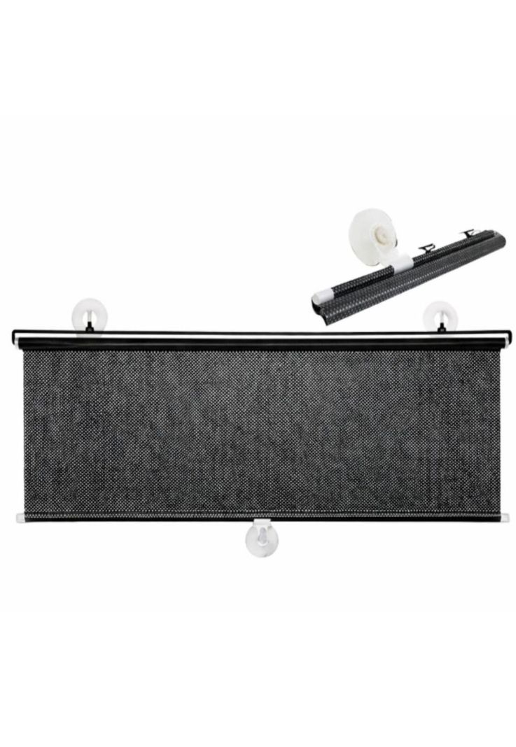 Cortina Retractil Parasol Parabrisas  Autos multiuso45x125cm Negro