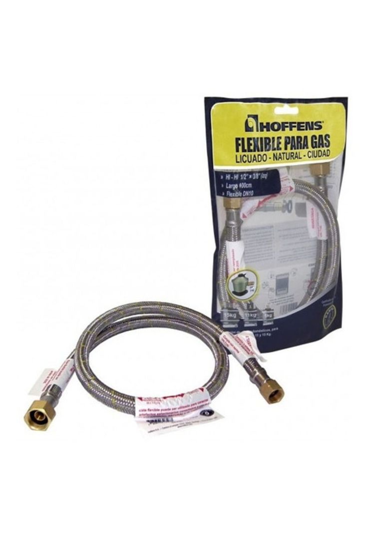 Flexible Gas 1/2 Hi X 3/8 Izq Hi 100 Cm Reforzado Hoffens-0