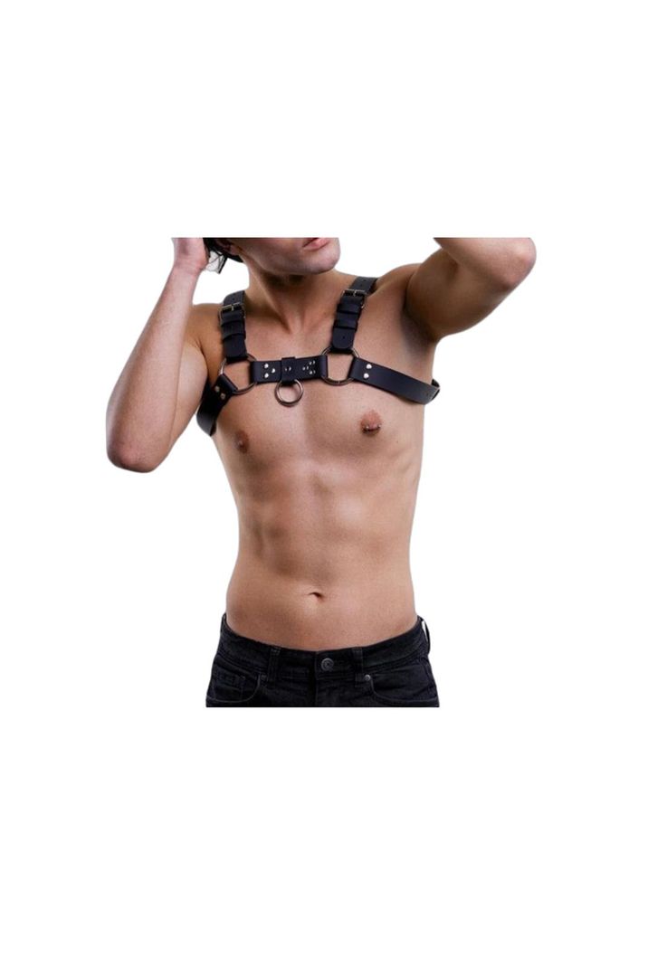 Corse Fetish Bondage Cuero Negro Hombre Lenceria Erotica-0