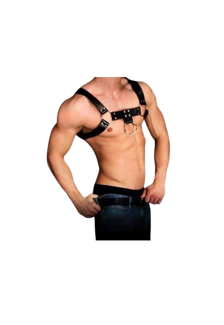 Corse Fetish Bondage Cuero Negro Hombre Lenceria Erotica-1