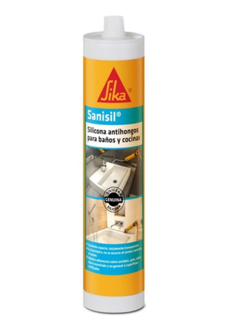 Silicona Blanca Para Baño Y Cocina Antihongo 280ml Sika-0