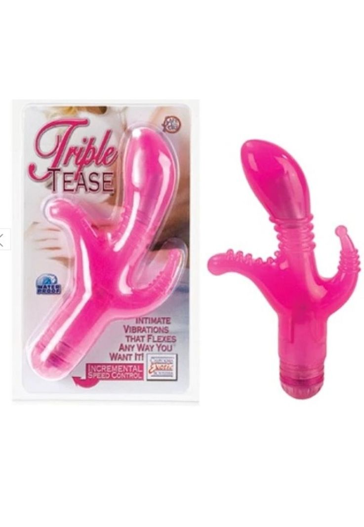 Vibrador Triple Flexi Tease Vaginal, Clitoris y Perineo-0