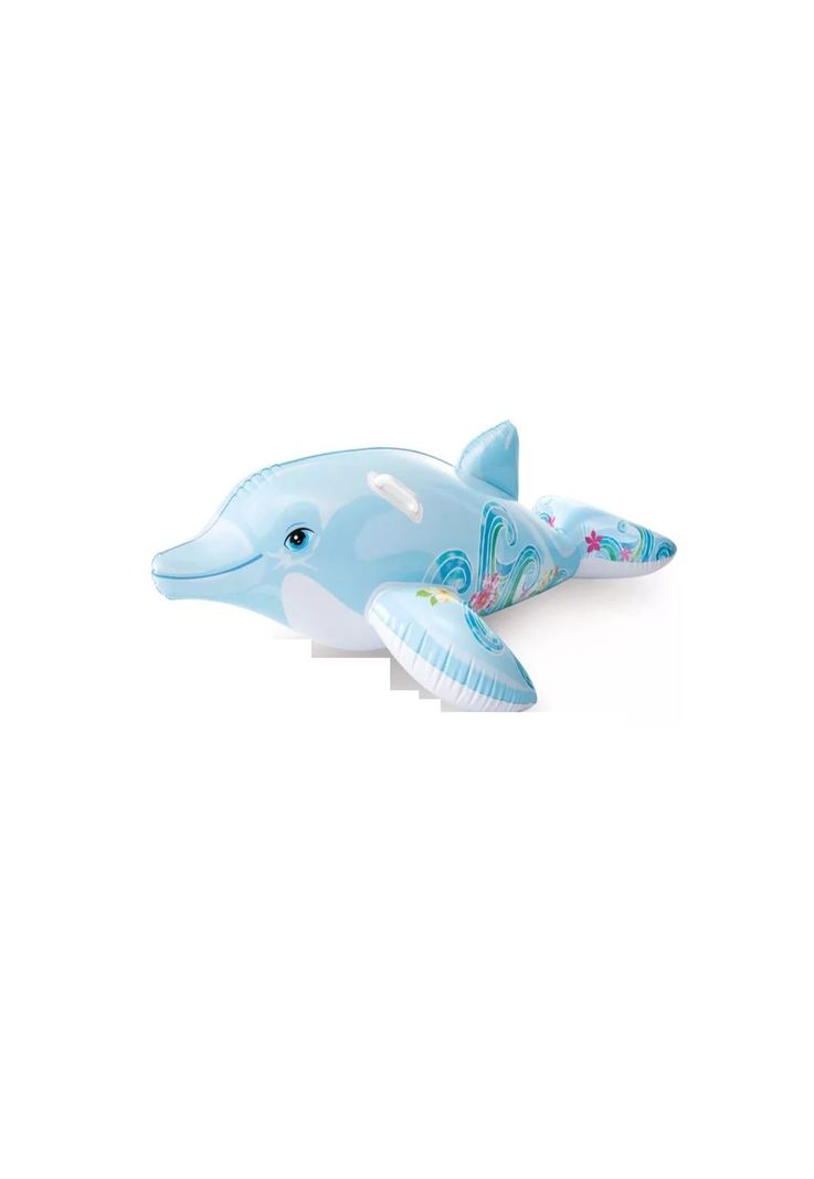 Flotador Inflable Delfín  Montable Con Asas Intex 175cm NIÑOS-3
